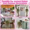 6PCS Artificial Hanging Ferns – Faux Ivy Vine with Flowers for Indoor & Outdoor Decor (Fuchsia)